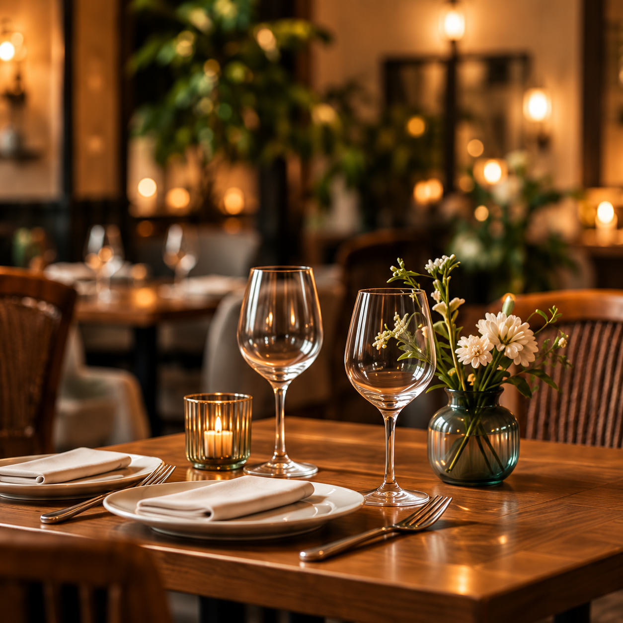 Table de restaurant — image fournie